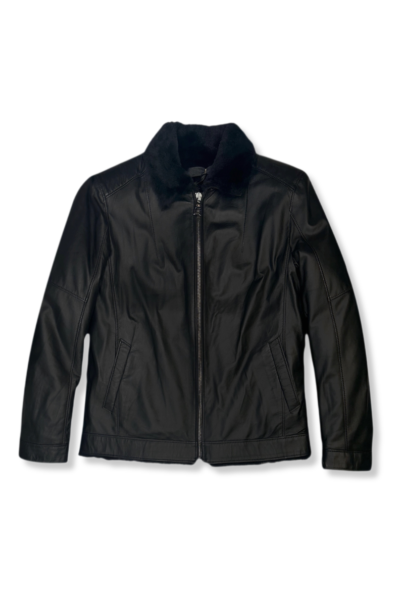 Dawson Leather Shearling Flight Jacket