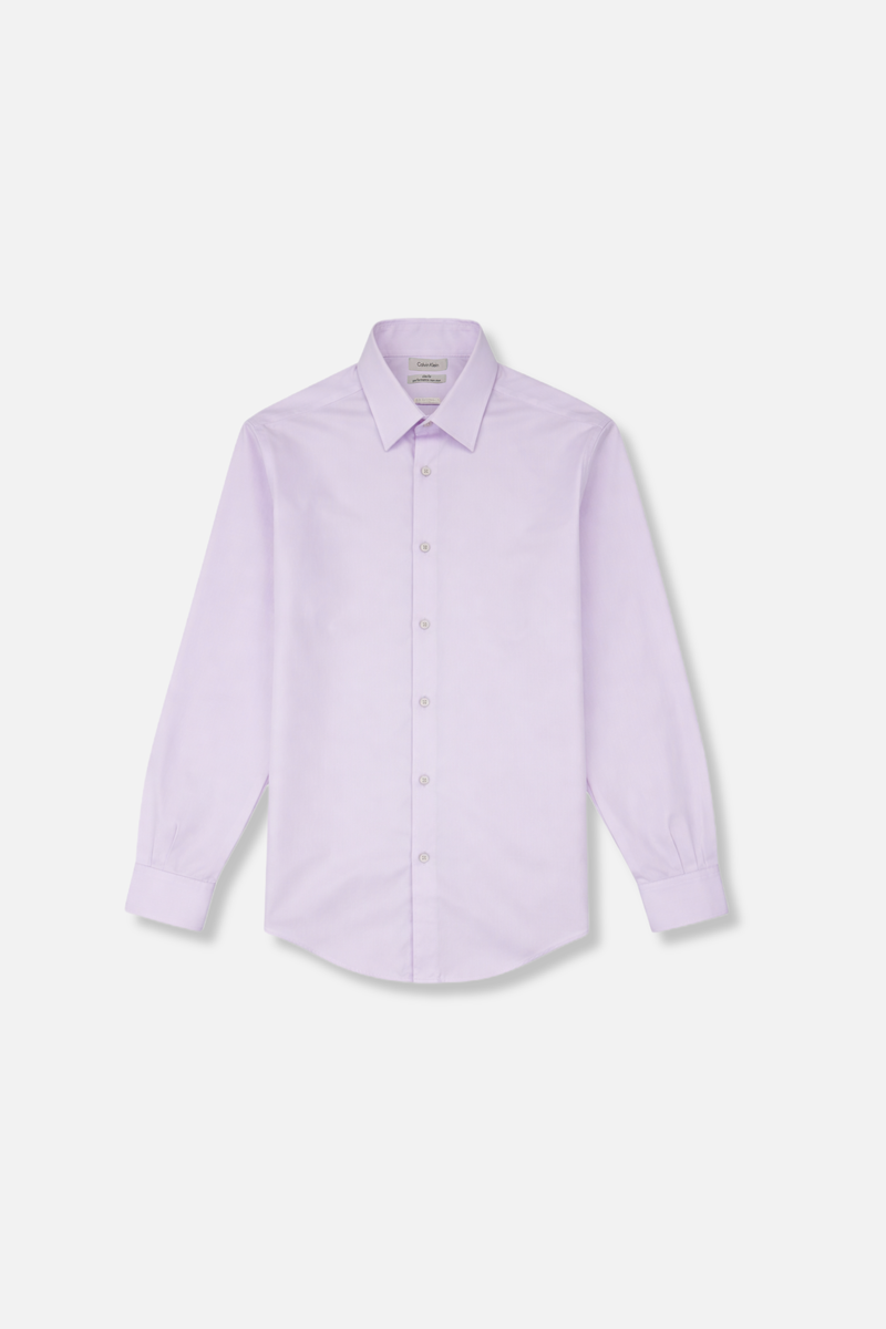 Calvin Klein Men's Dress Shirt Slim Fit Non-Iron Herringbone