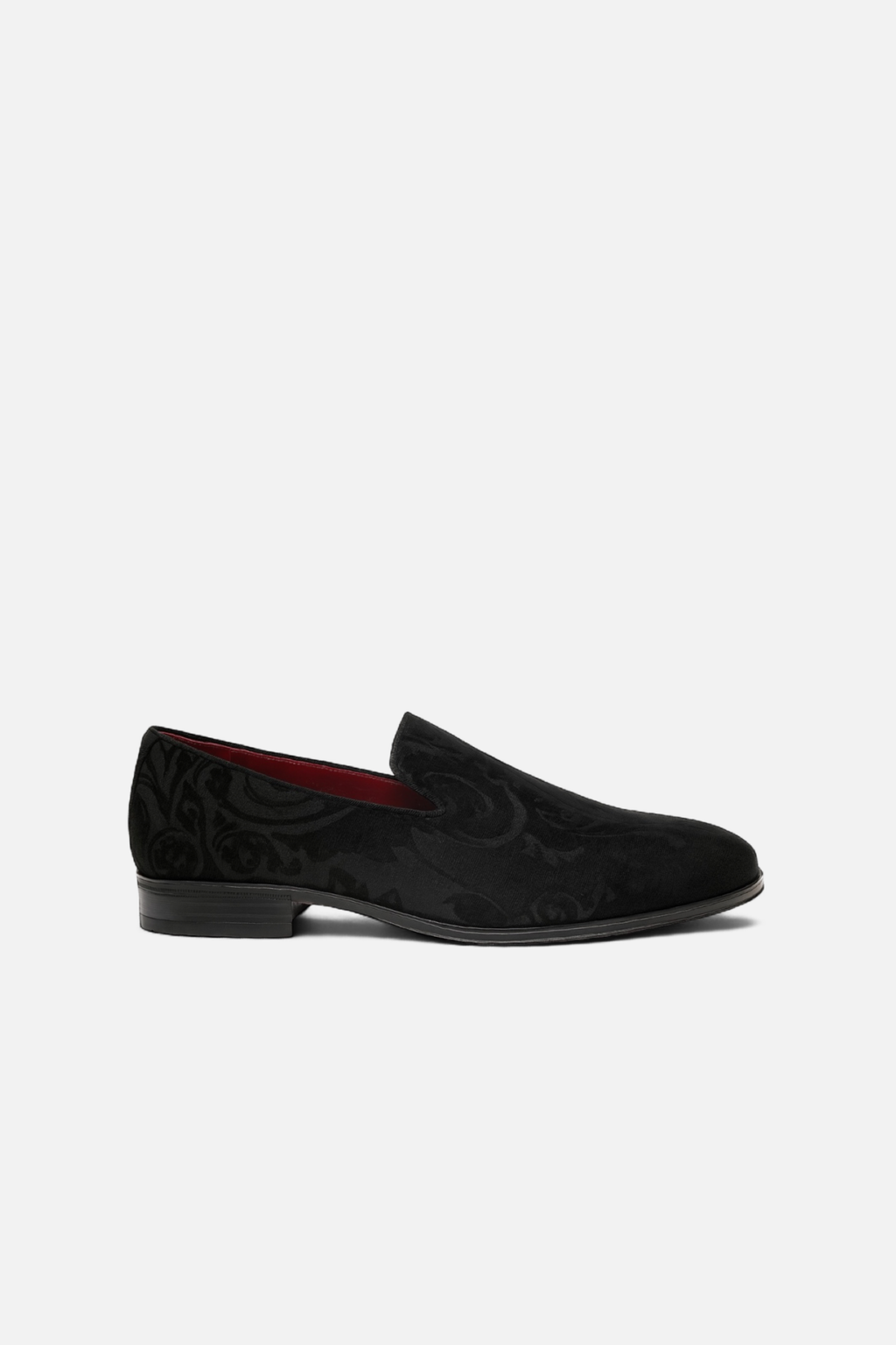 Formal Velvet Leather Slip Ons Black NEFNYC 8 / Black / Medium