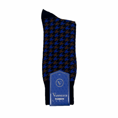 Vellucci Houndstooth Fashion Socks