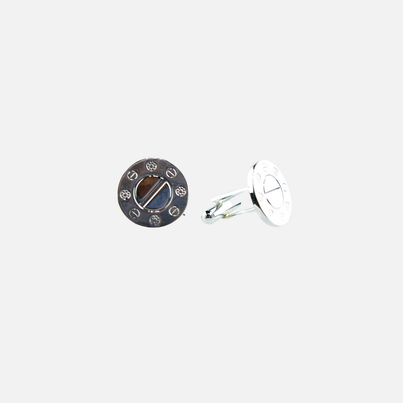 Cloy Round Polished Cuff Links