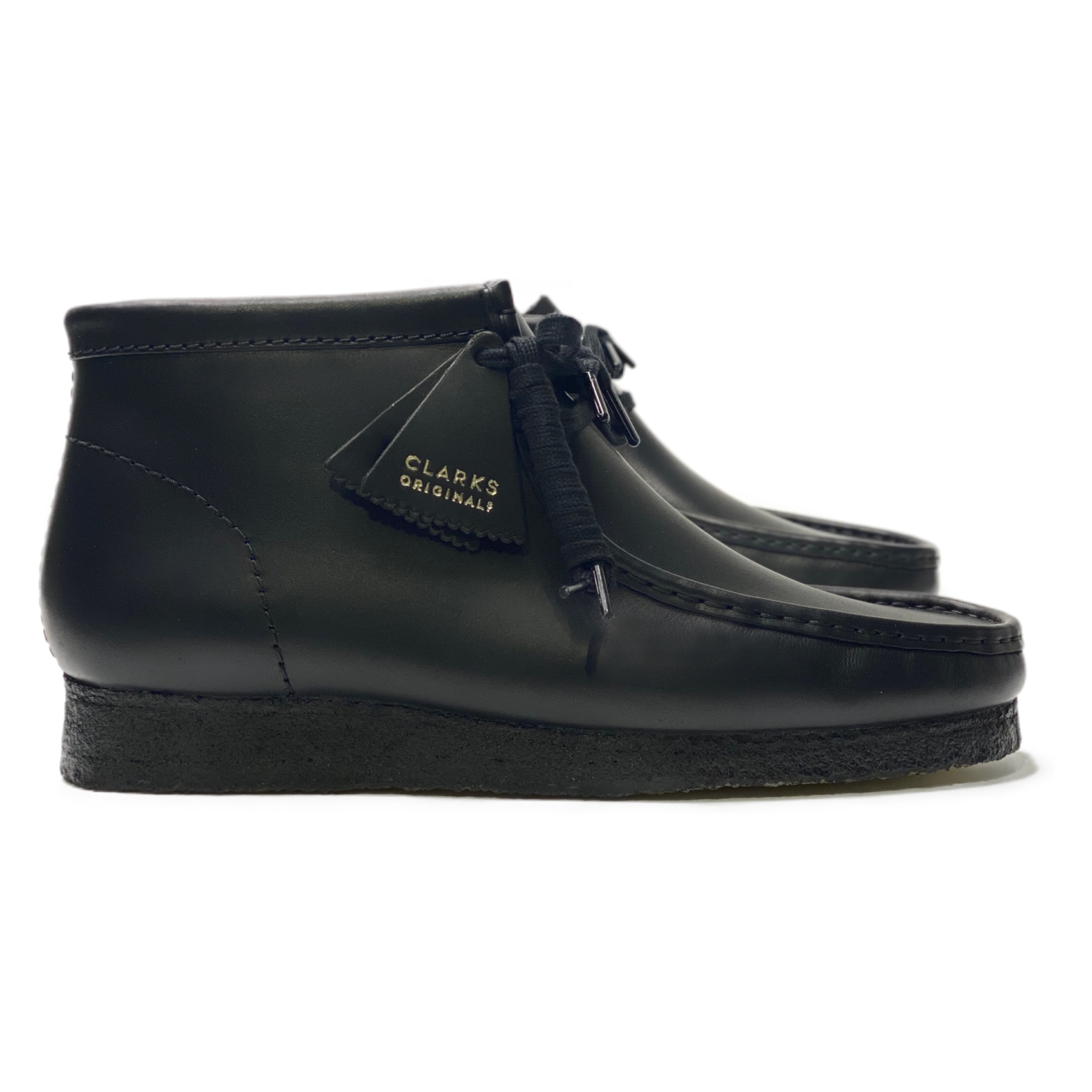 Clarks Wallabee Boot Black Leather 9