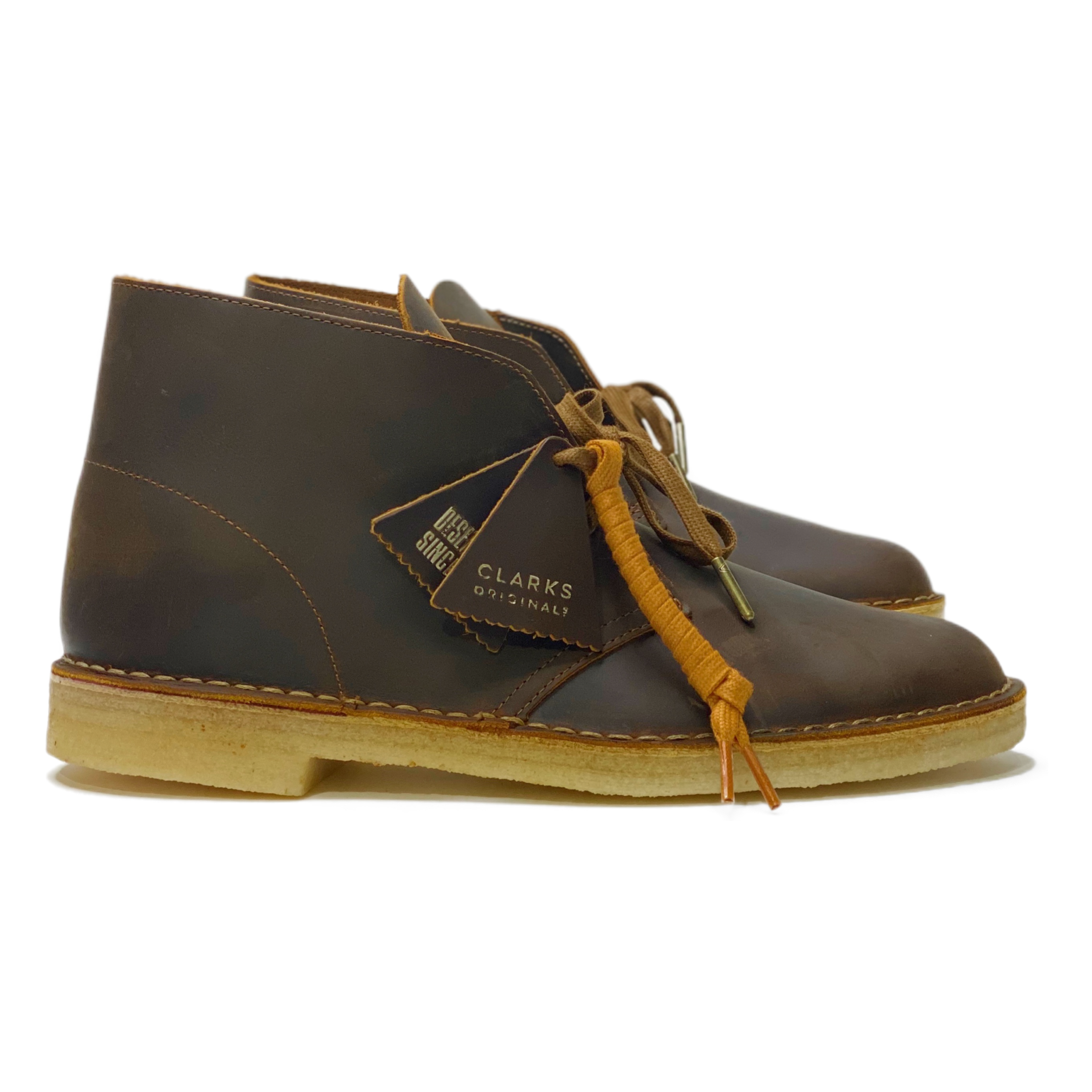 Clarks originals desert boots in beeswax leather on sale