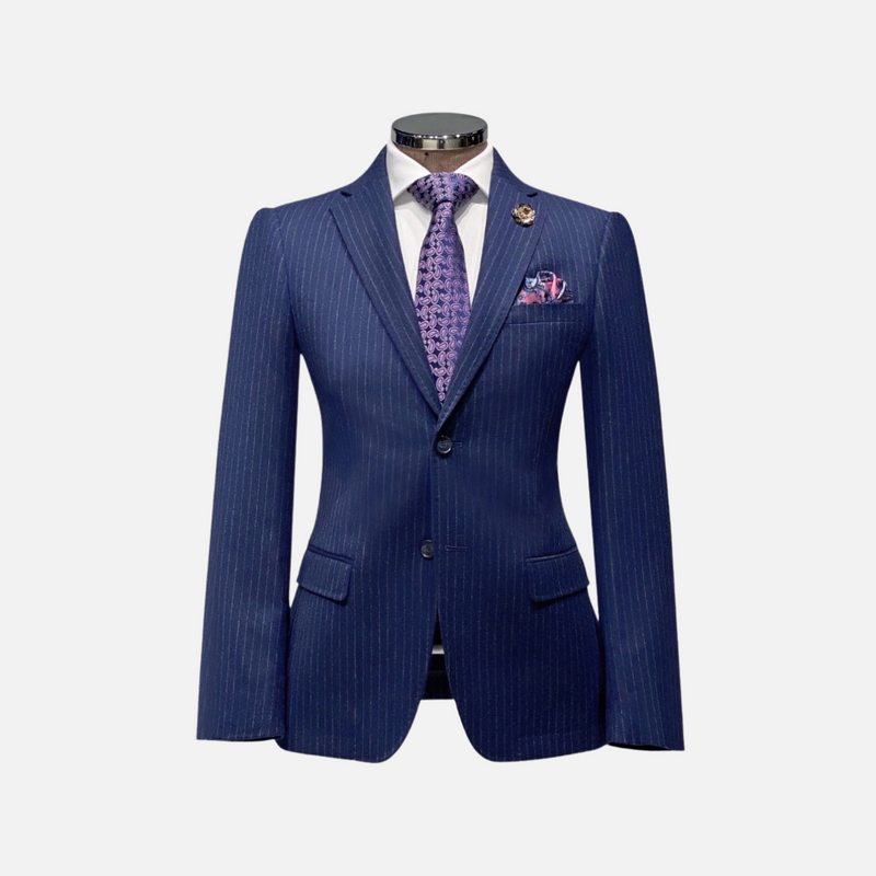 Daspin Pinstriped Wool Suit