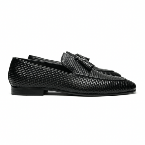 Skagway Textured Tassel Loafers