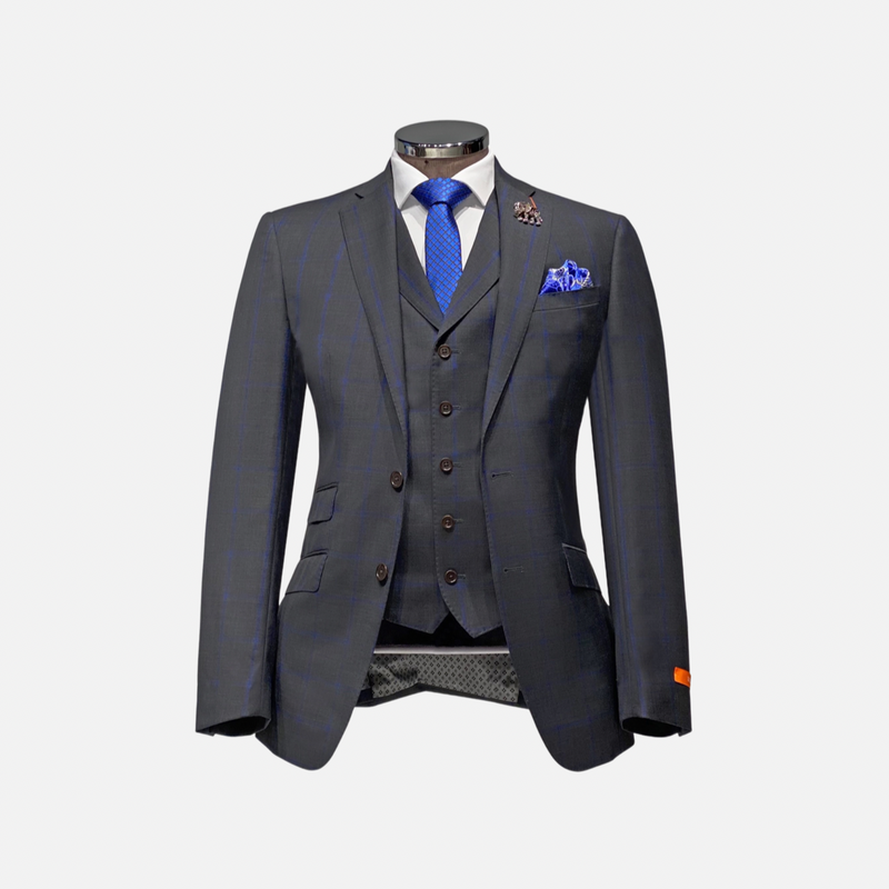 Vedrillo Windowpane Vested Suit