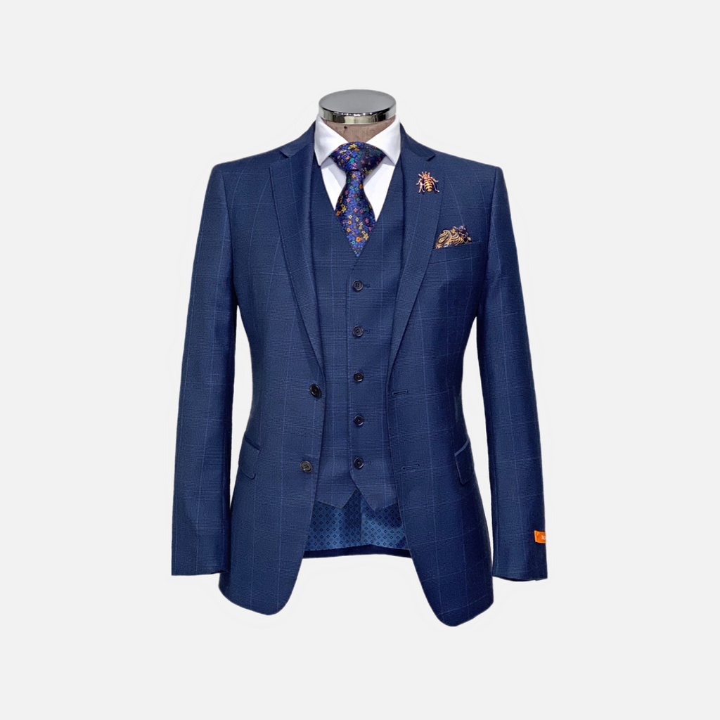 Varg Plaid Vested Suit - New Edition Fashion