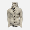 Dwight Cable Knit Button-Up Sweater