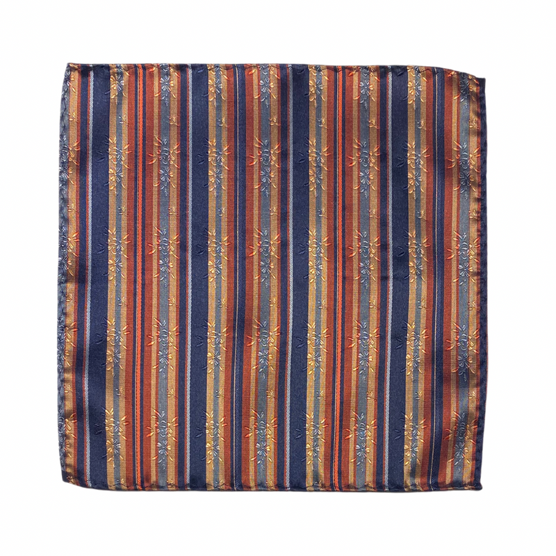 Ander Floral Stripe Pocket Square