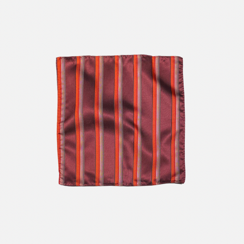 Bakari Striped Pocket Square