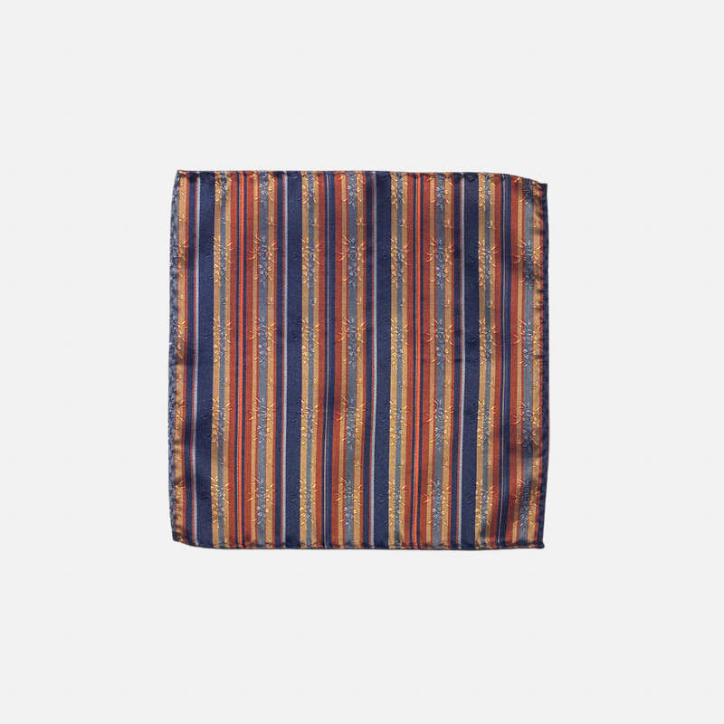 Ander Floral Stripe Pocket Square